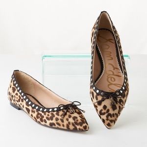Sam Edelman RALF Hair On Hide Leopard Ballet Flats Size 8
